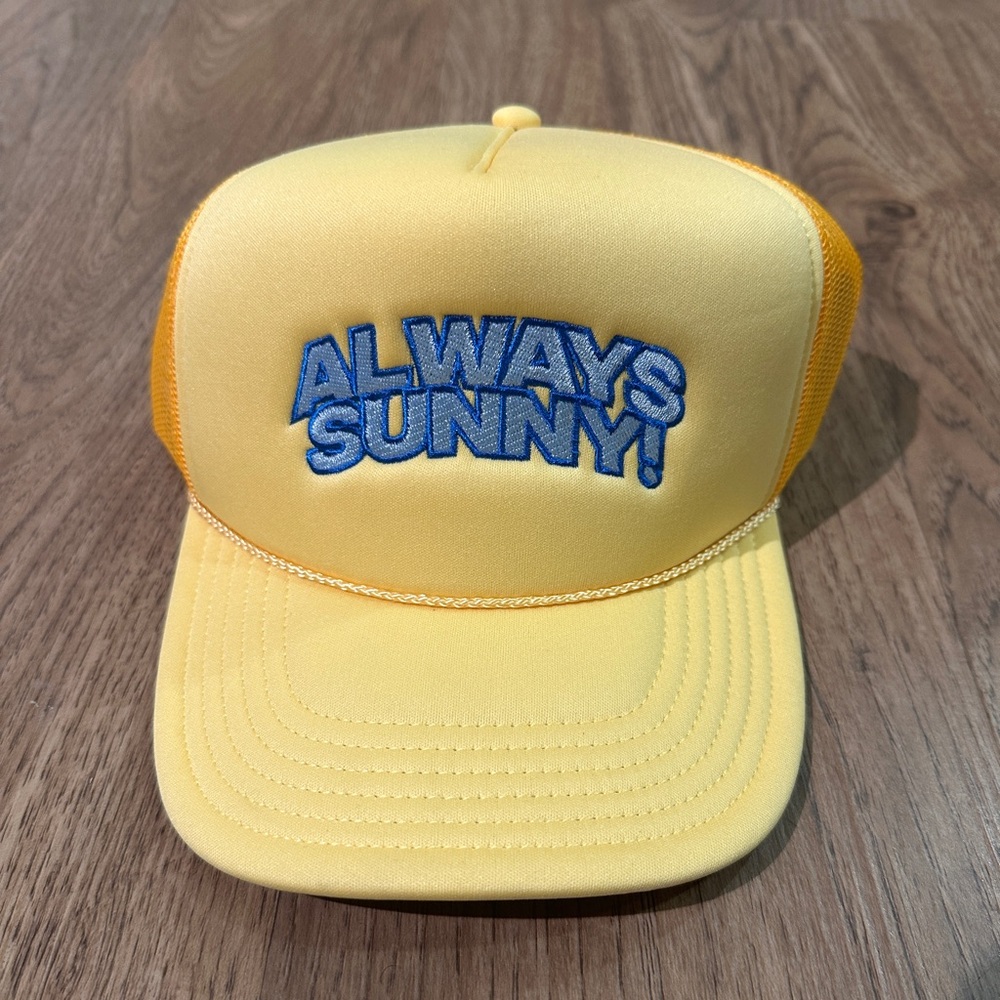 NWOT Daily Ritual yellow always sunny trucker hat